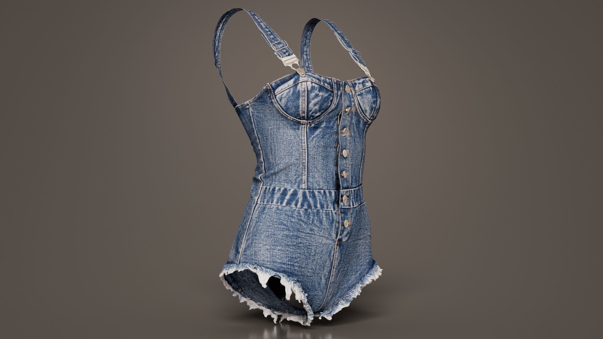 Jeans Dance Suit Low-poly 3D model_2