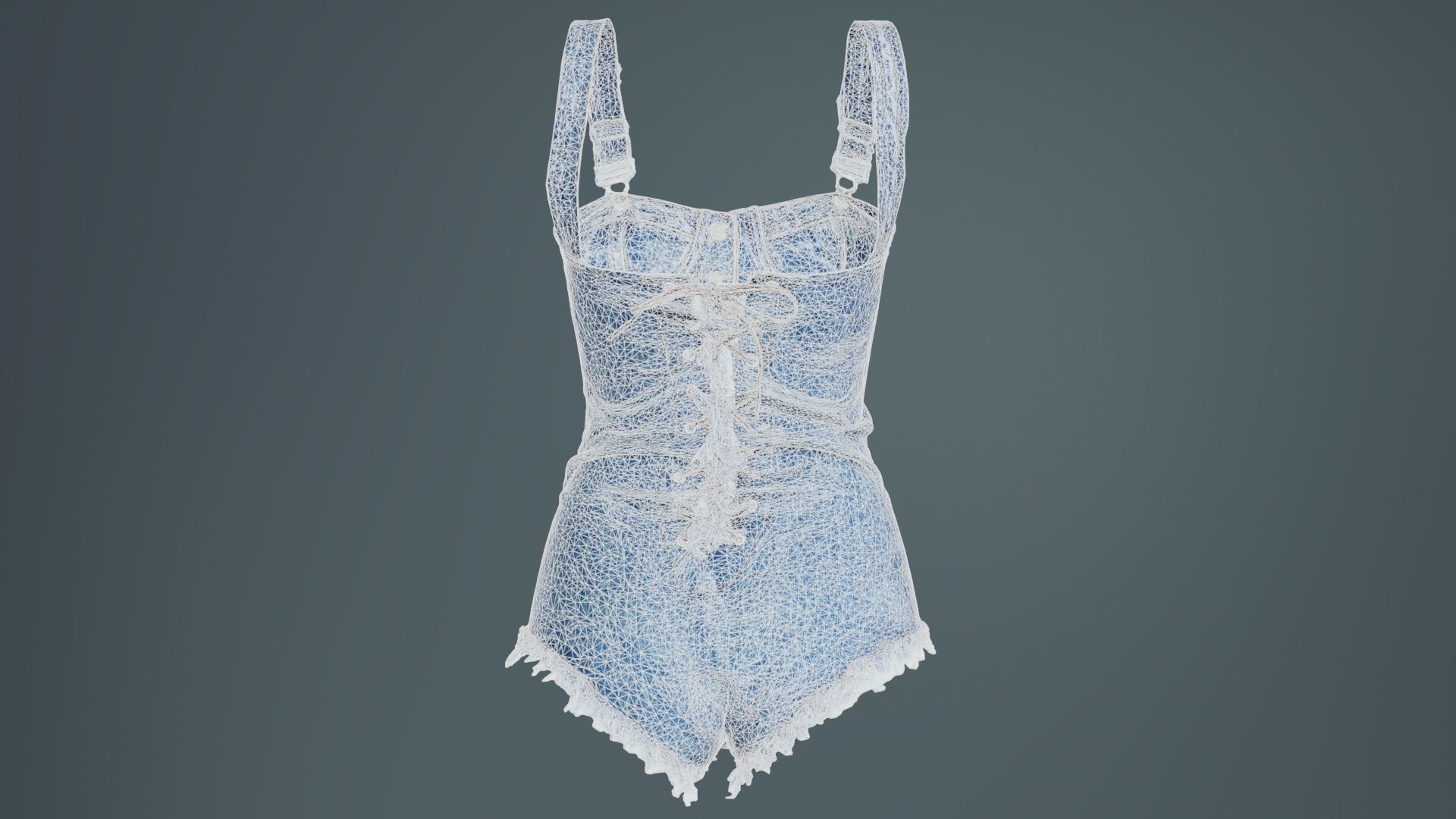 Jeans Dance Suit Low-poly 3D model_10