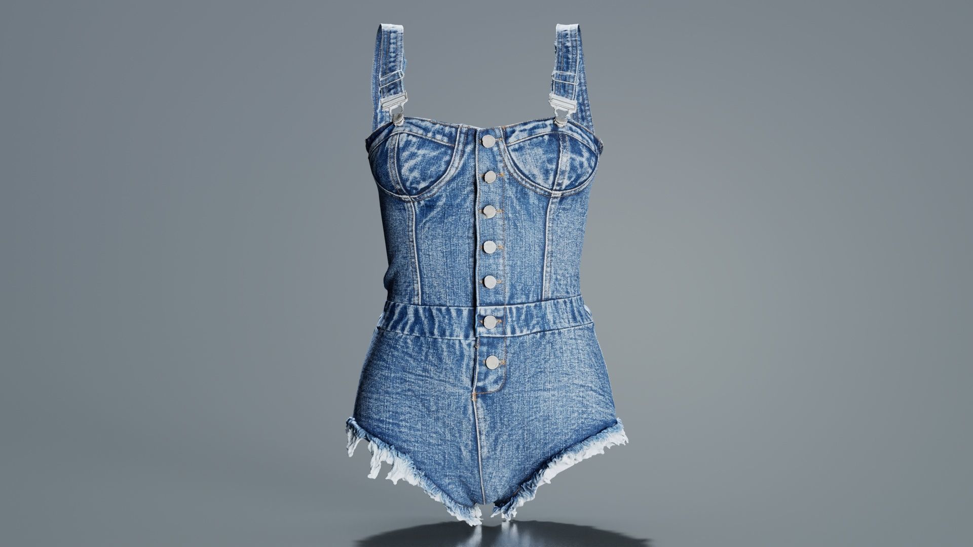 Jeans Dance Suit Low-poly 3D model_5