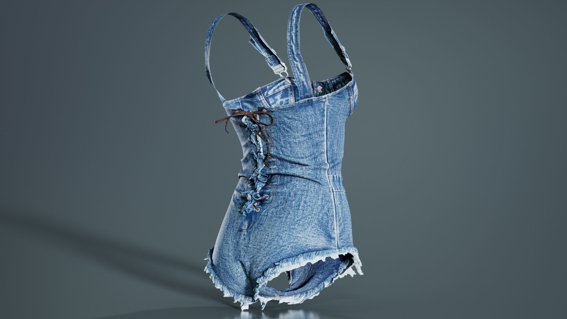 Jeans Dance Suit Low-poly 3D model_3