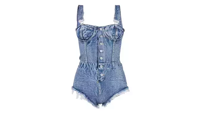 Jeans Dance Suit Low-poly 3D model