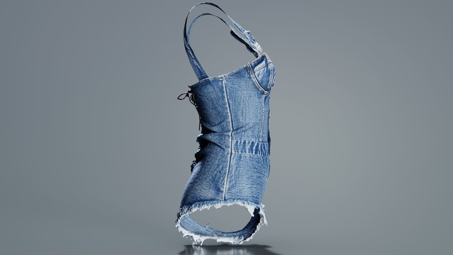 Jeans Dance Suit Low-poly 3D model_1