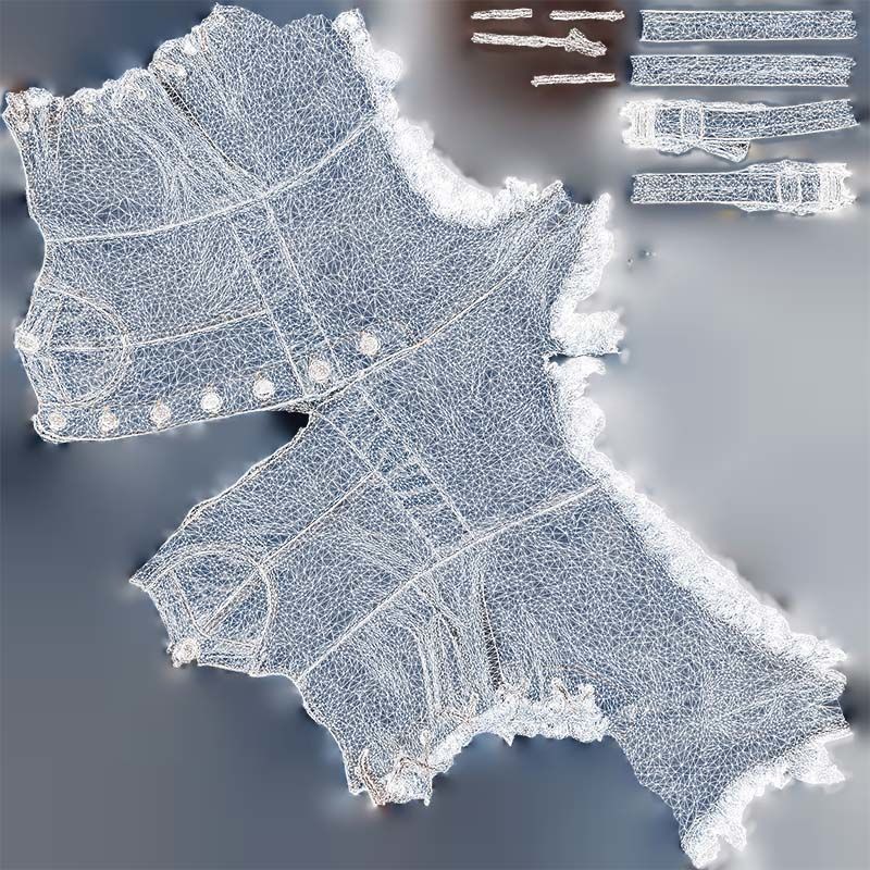 Jeans Dance Suit Low-poly 3D model_14