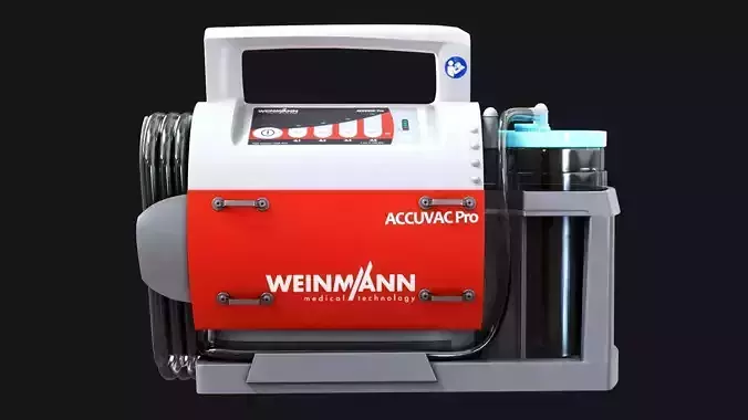 Weinmann ACCUVAC Pro Suction Pump with Accessory Bag  Low-poly 3D model