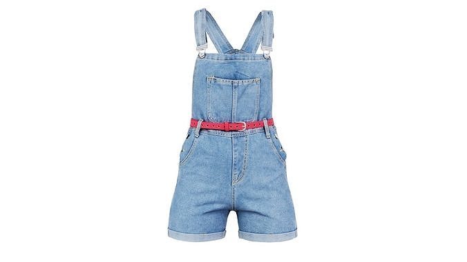Thin Belt Jeans Salopet Low-poly 3D model