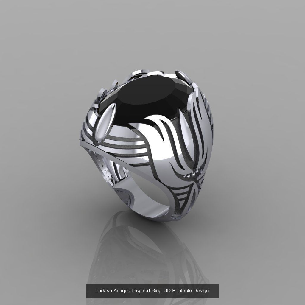 Turkish Inspired 3D Printable Rings Collection 19 Unique Designs _13