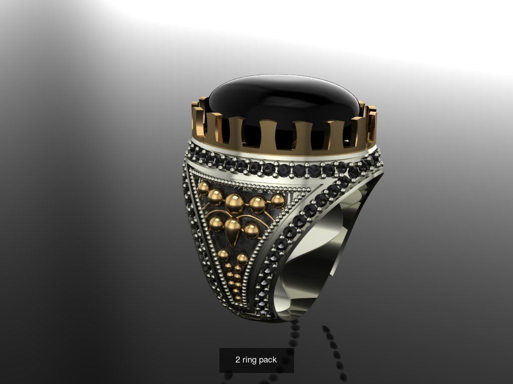 Turkish Inspired 3D Printable Rings Collection 19 Unique Designs _23