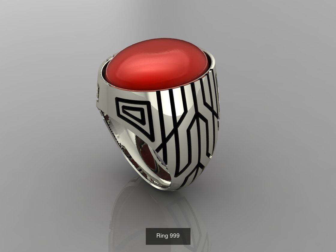 Turkish Inspired 3D Printable Rings Collection 19 Unique Designs _25