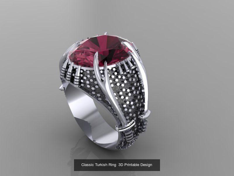 Turkish Inspired 3D Printable Rings Collection 19 Unique Designs _7