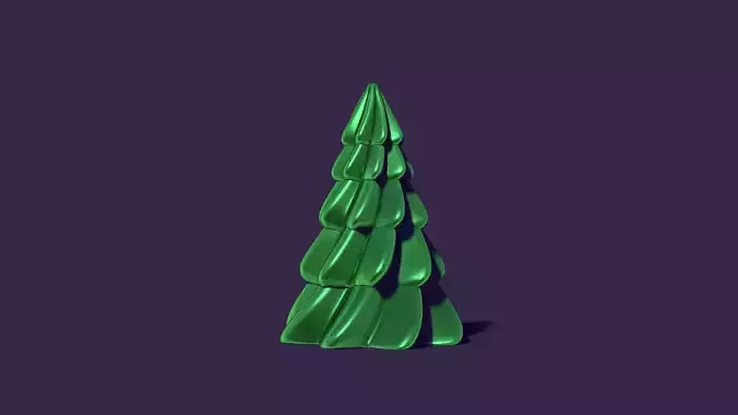 Christmas tree candle for casting 3D print model