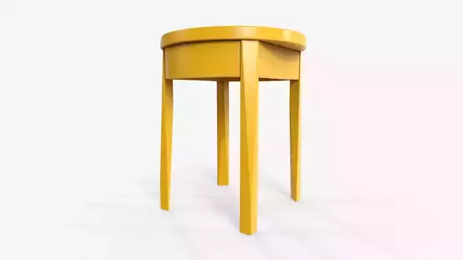 yellow bedside table