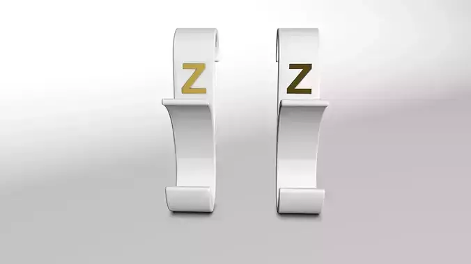 Letter Z 3D Printed Towel Hook Wall Hanger  3D print model