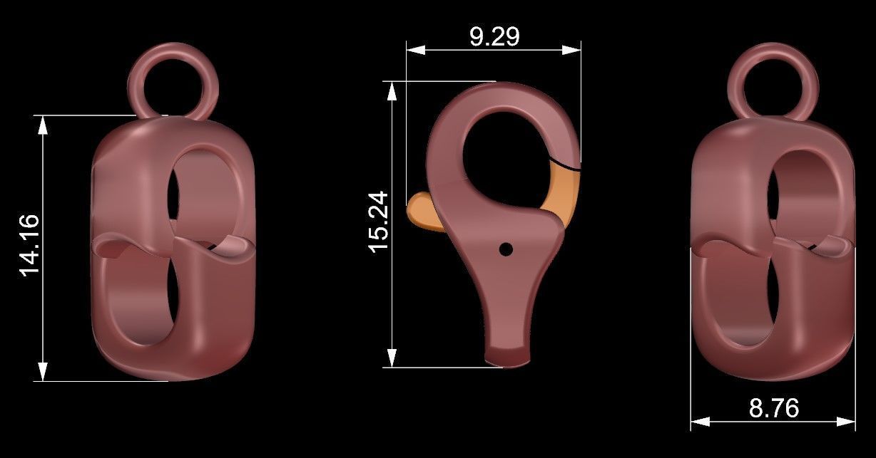 Dual Chain Necklace 3D print model_7