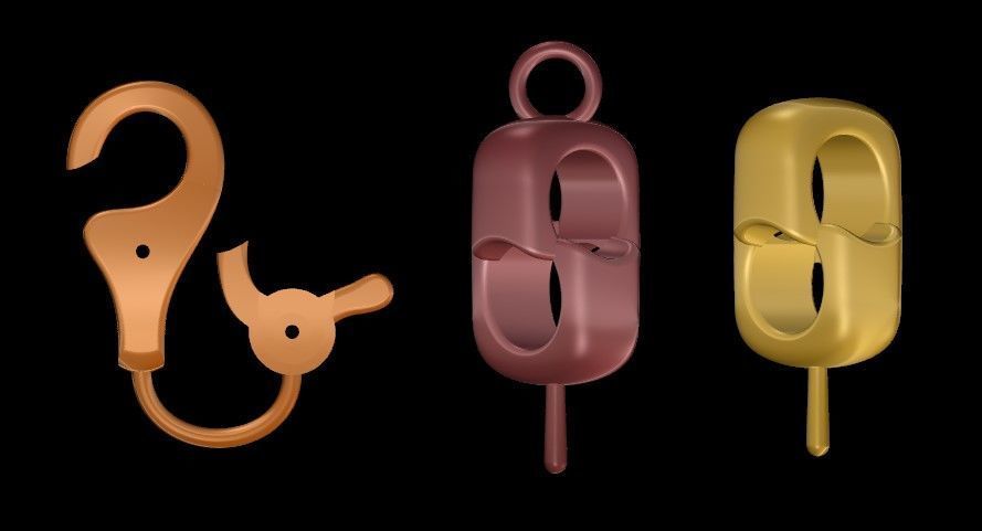 Dual Chain Necklace 3D print model_11