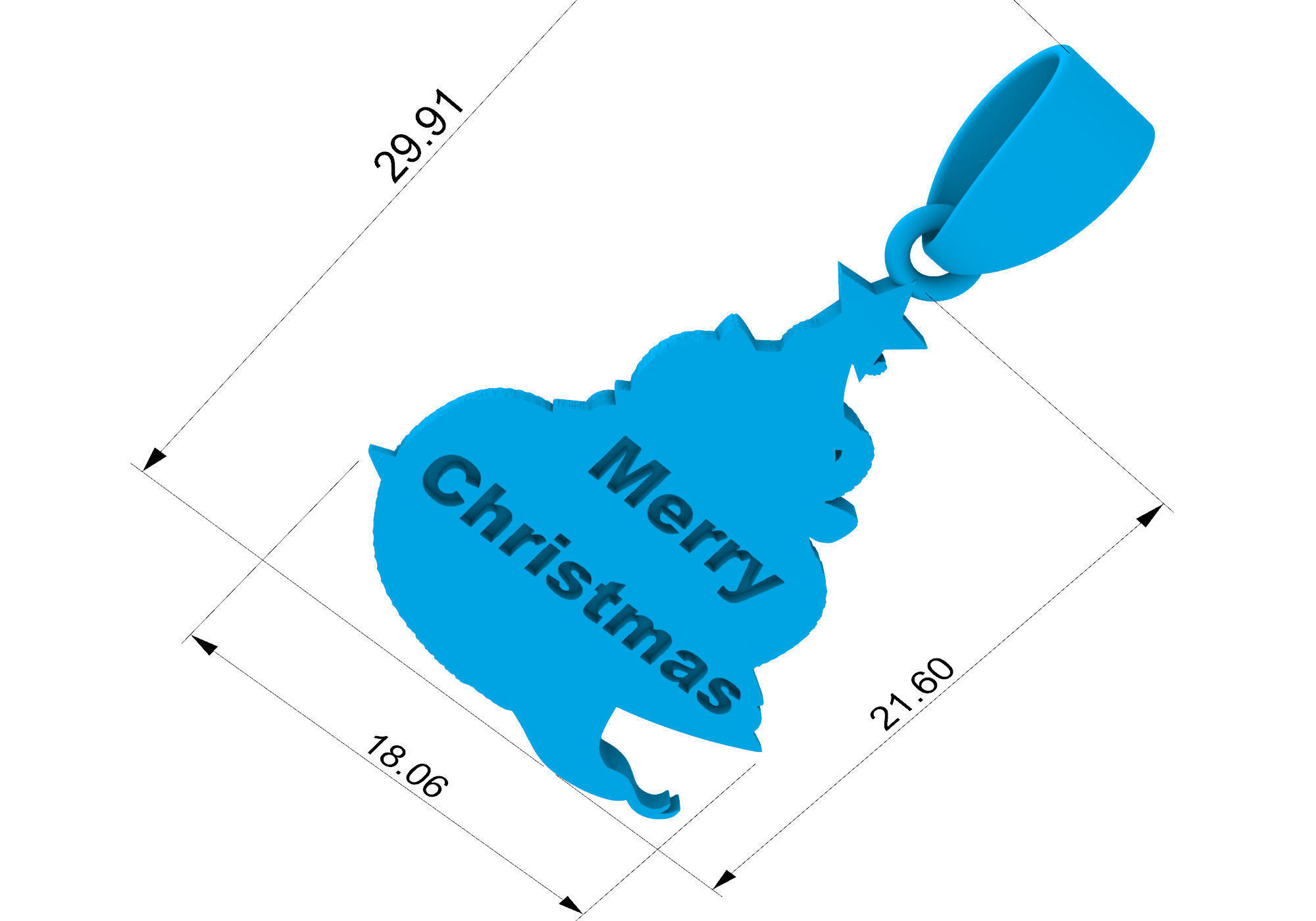 Snake 2025 pendant Merry Christmas cartier 3D print model_8