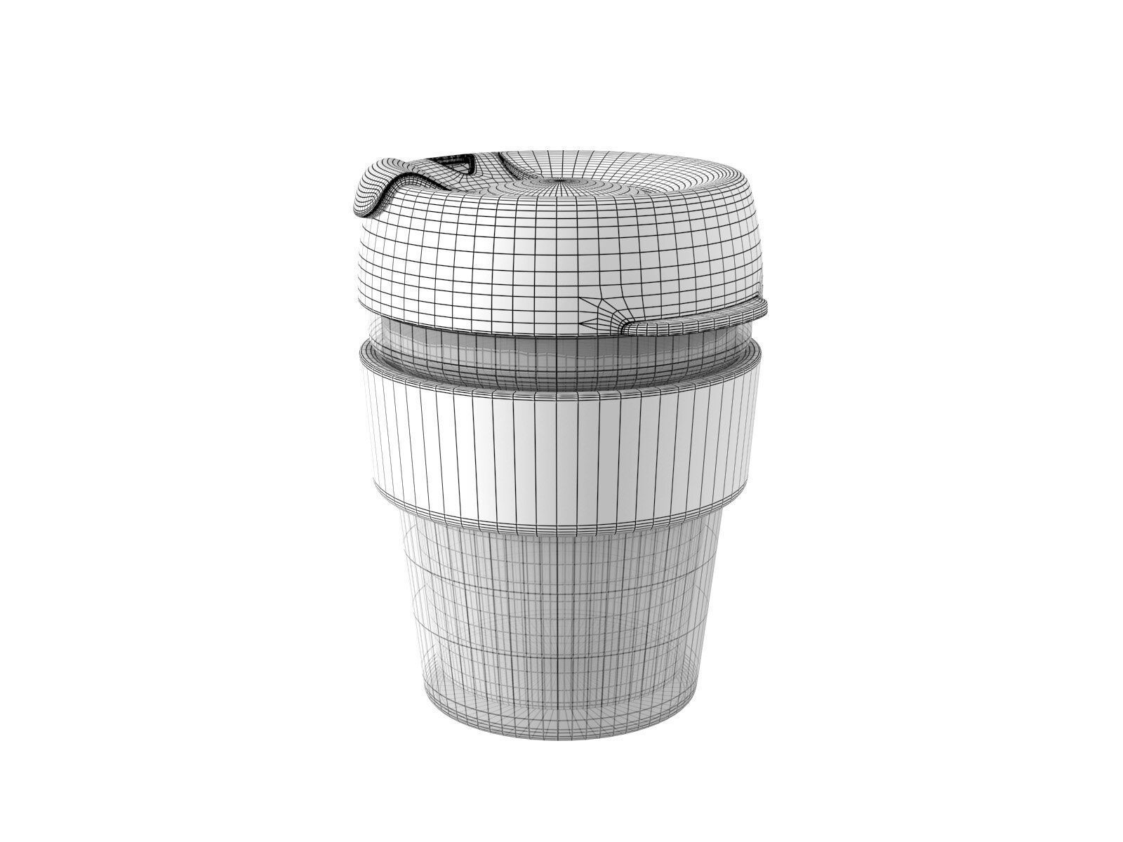 Coffee Cups with Cork Band 3D model_6