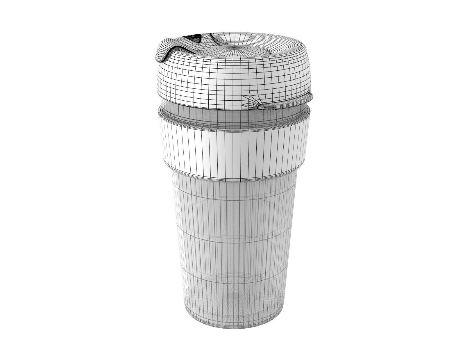 Coffee Cups with Cork Band 3D model_5