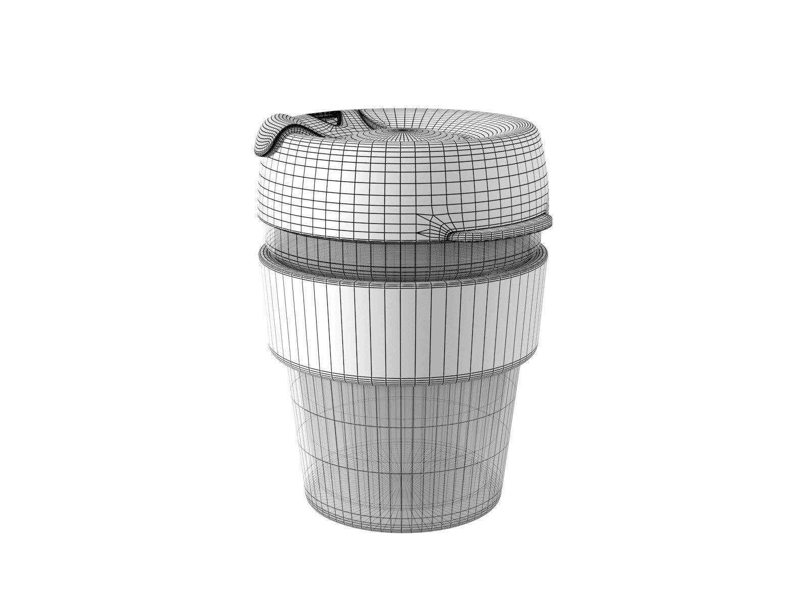 Coffee Cups with Cork Band 3D model_7