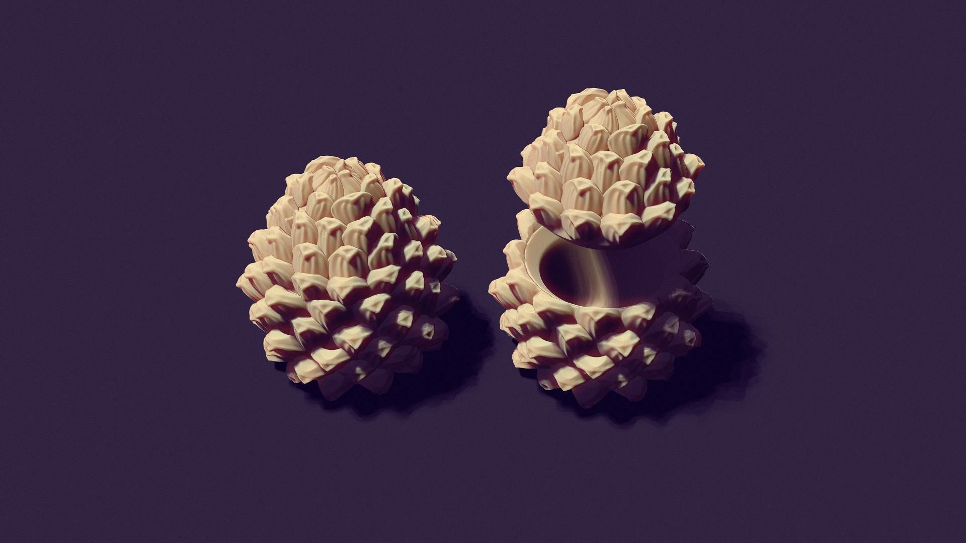 Christmas tree cone is solid and in the form of a casket 3D print model_6