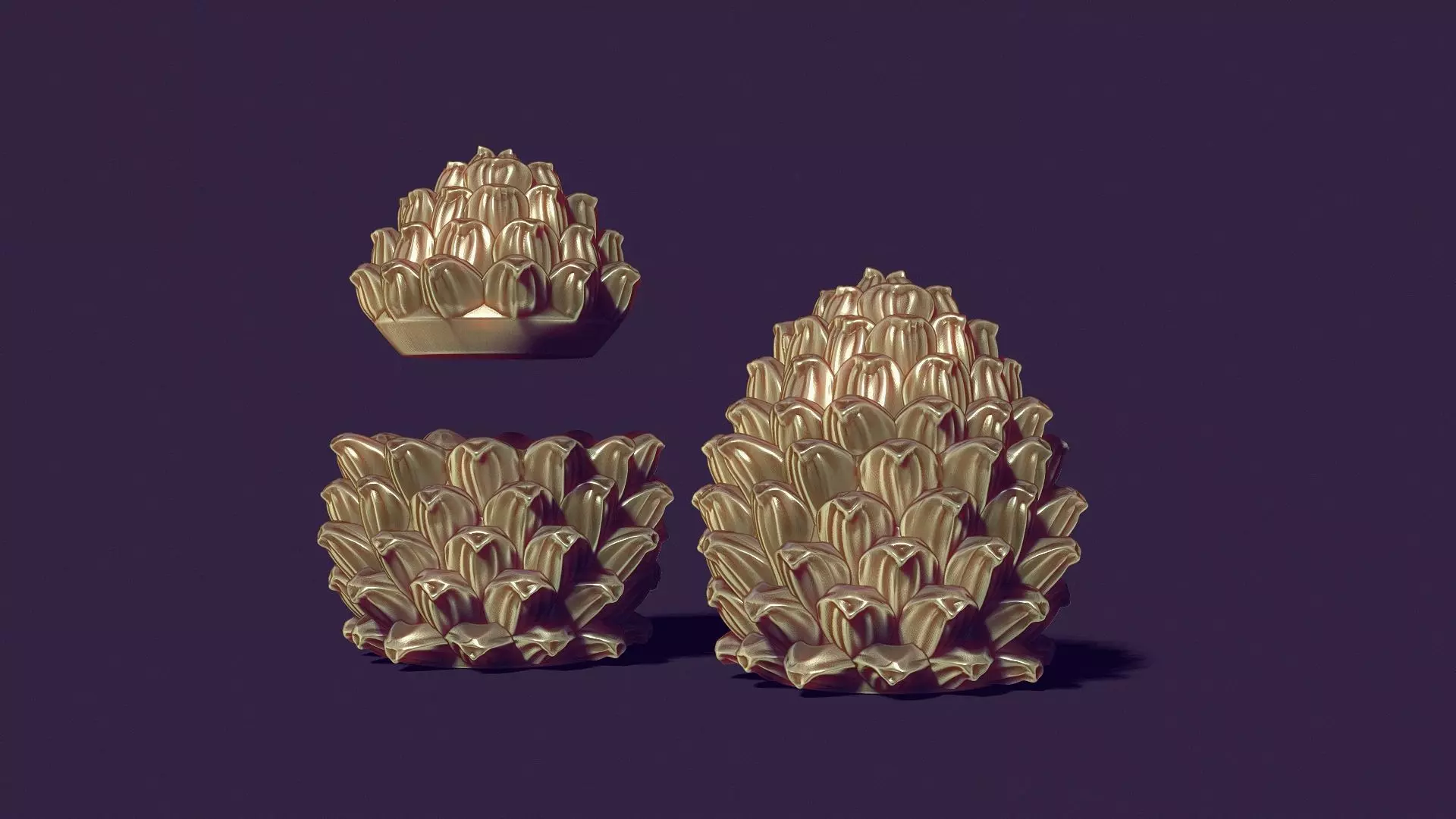 Christmas tree cone is solid and in the form of a casket 3D print model_0