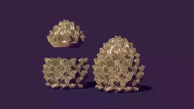 Christmas tree cone is solid and in the form of a casket 3D print model