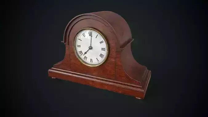 Vintage Mantel Clock Low-poly 3D model
