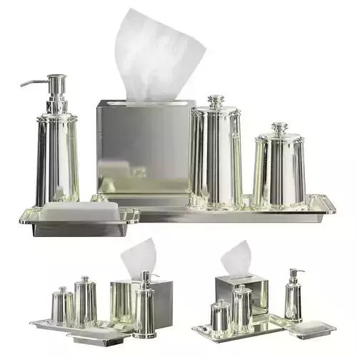 Apothecary Metal Bath Accessories Nickel