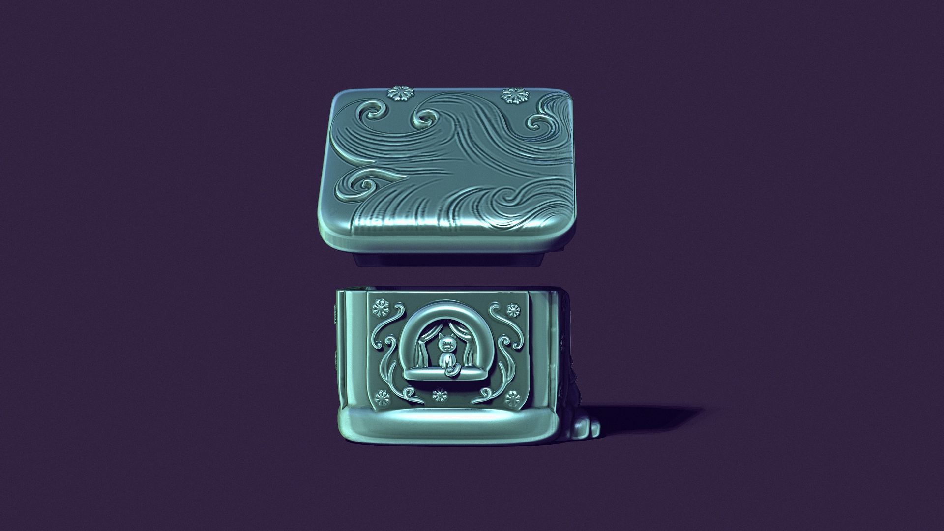 gingerbread house is a casket for casting gypsum 3D print model_5