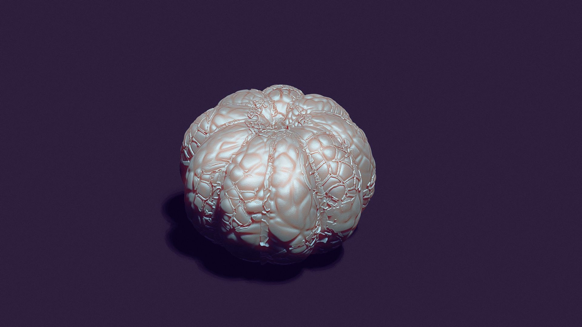 peeled tangerine for candle casting 3D print model_7