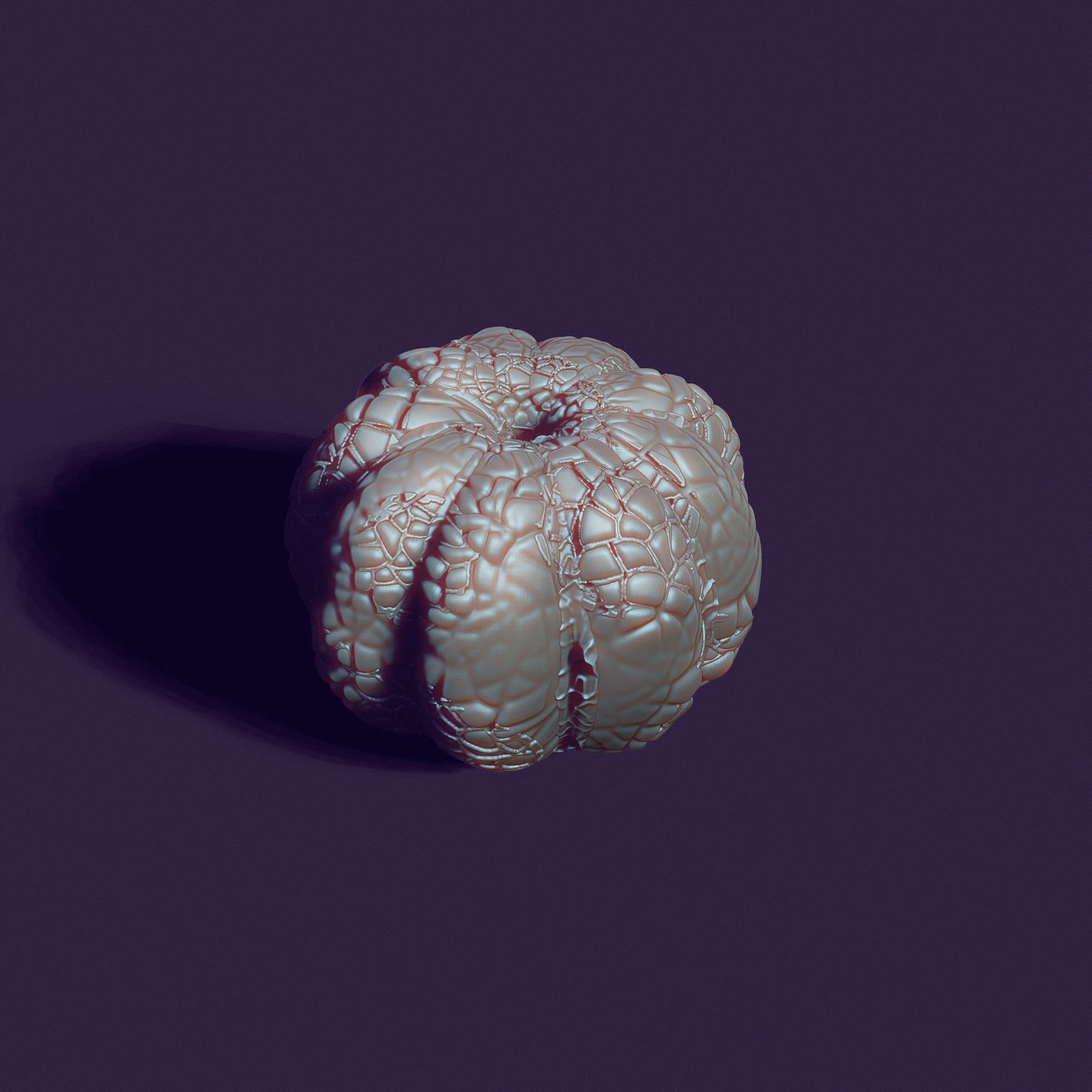 peeled tangerine for candle casting 3D print model_3