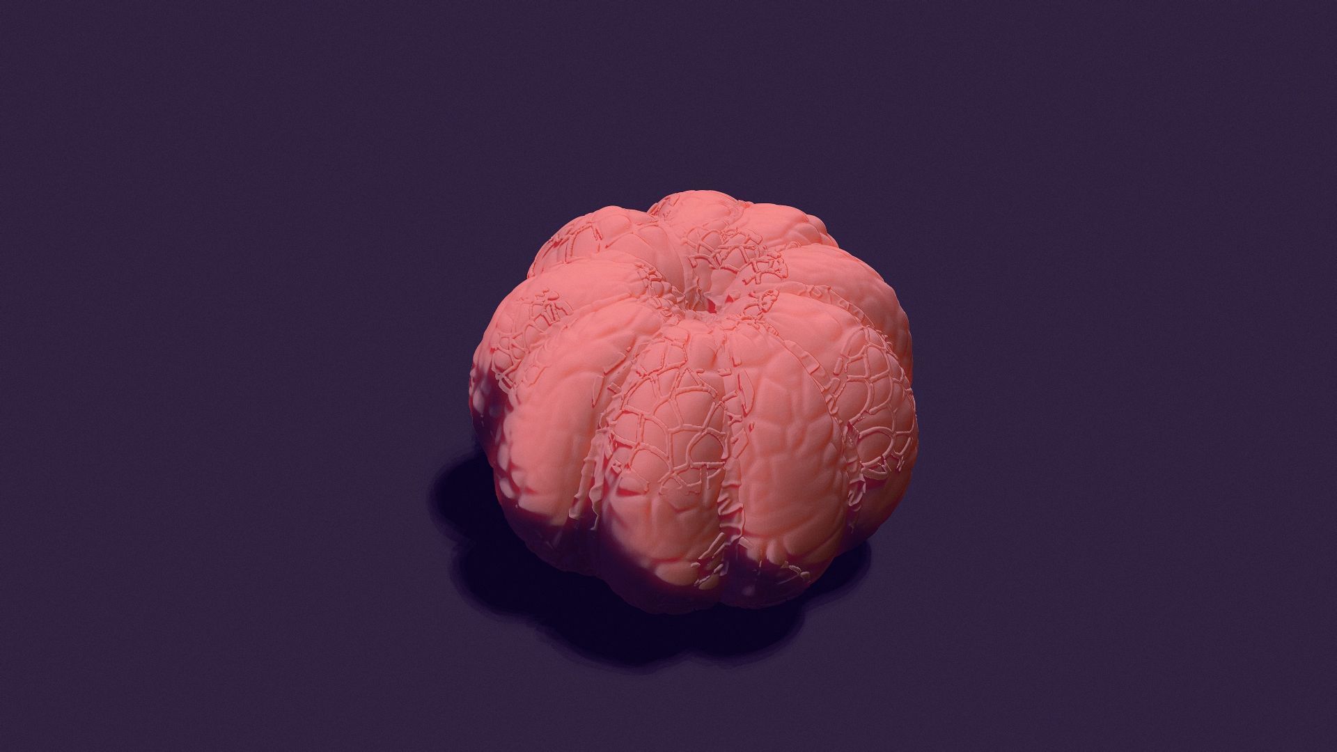 peeled tangerine for candle casting 3D print model_2