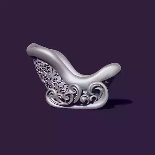 Santa Claus sleigh 3D print model