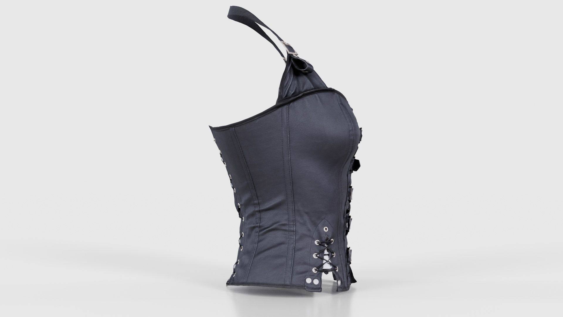 Buckles and Laces Corset Low-poly 3D model_18