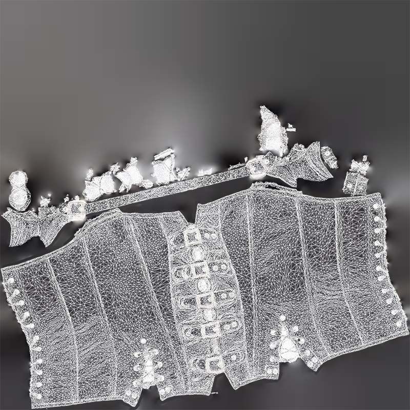 Buckles and Laces Corset Low-poly 3D model_14