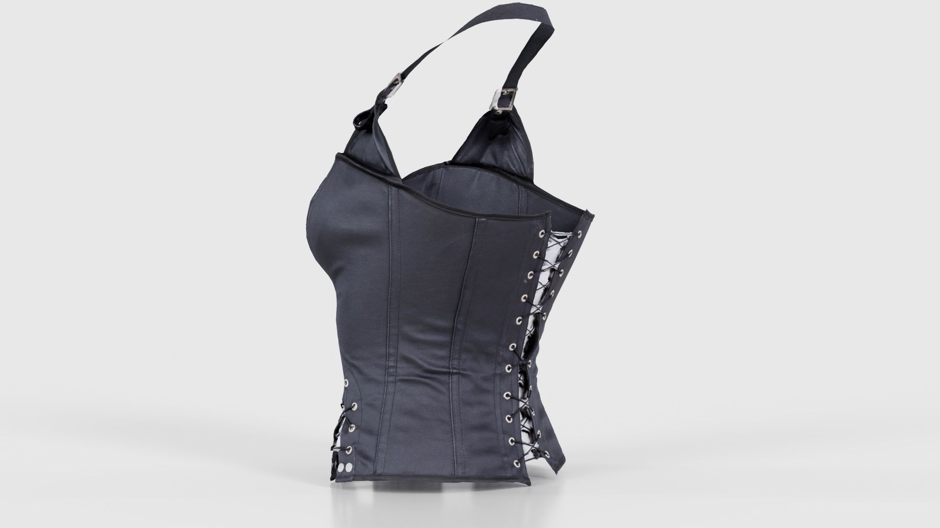 Buckles and Laces Corset Low-poly 3D model_23