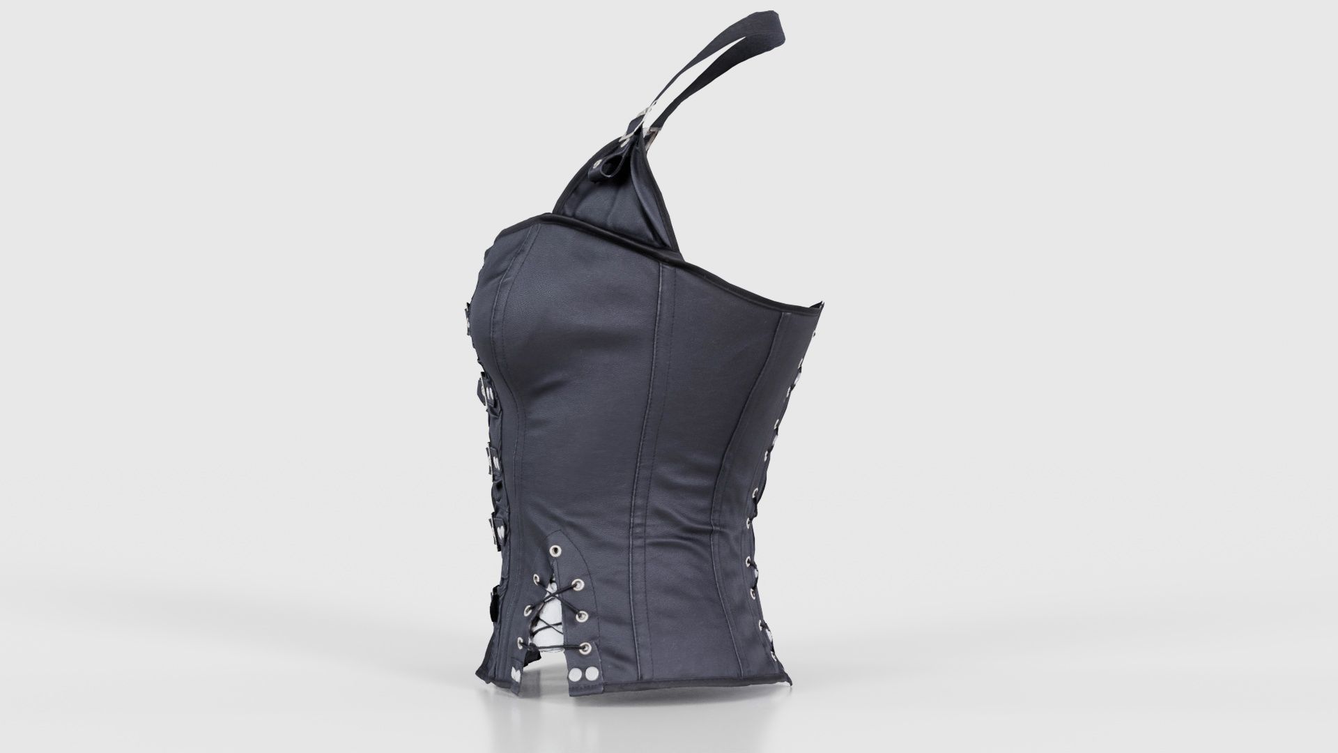 Buckles and Laces Corset Low-poly 3D model_24