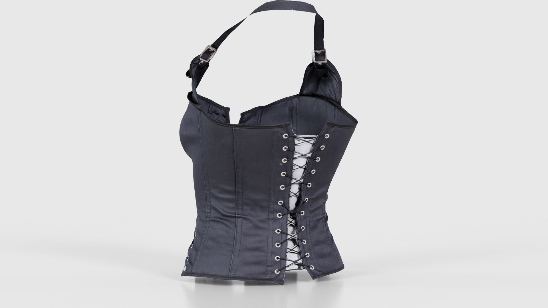 Buckles and Laces Corset Low-poly 3D model_22