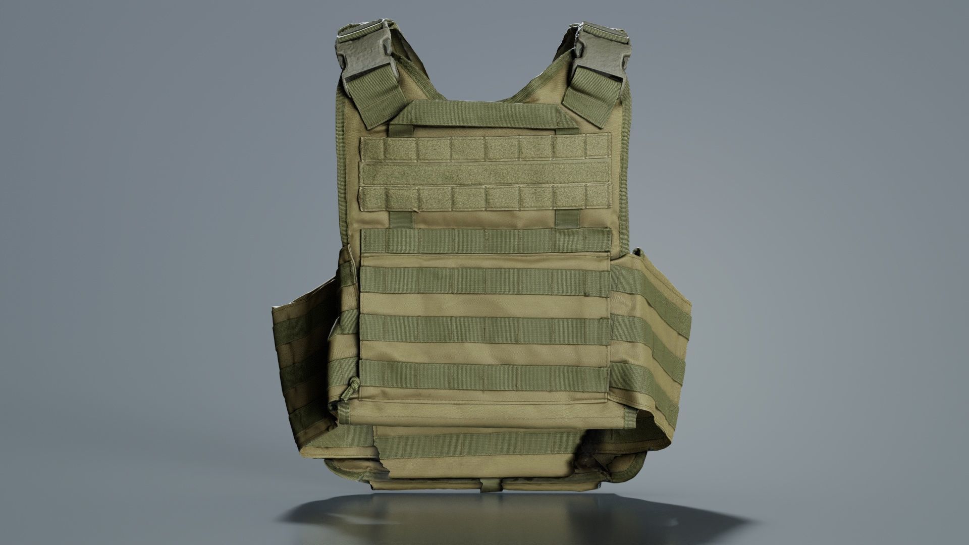 Bulletproof Army Vest Low-poly 3D model_8
