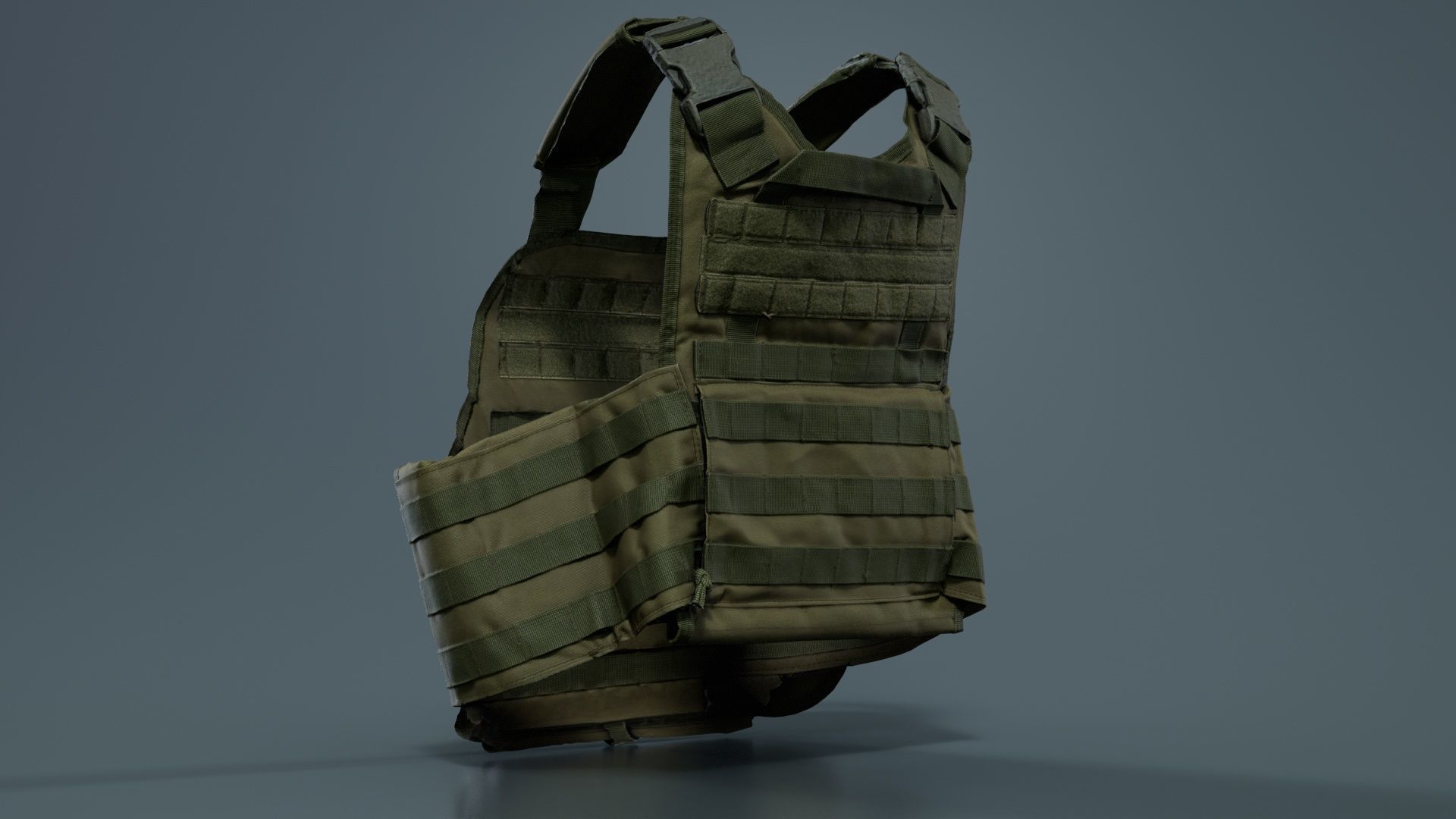 Bulletproof Army Vest Low-poly 3D model_1