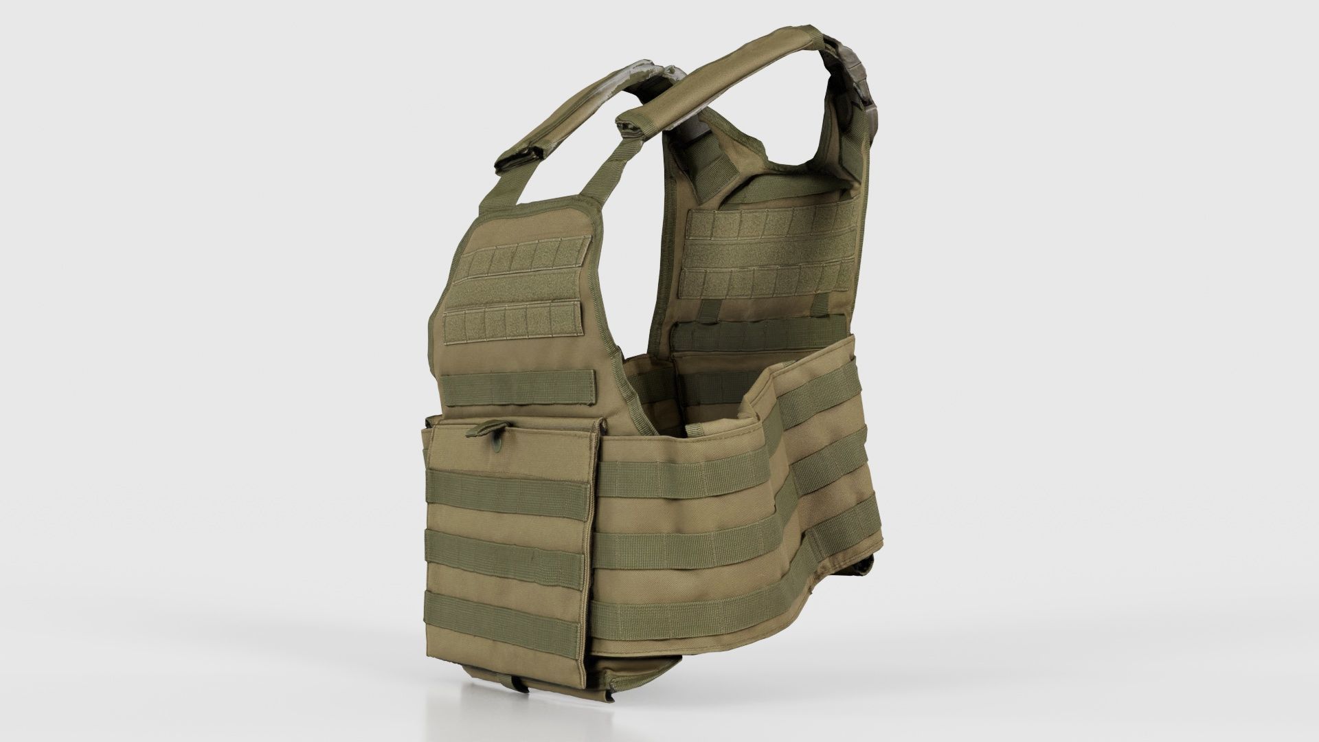 Bulletproof Army Vest Low-poly 3D model_25