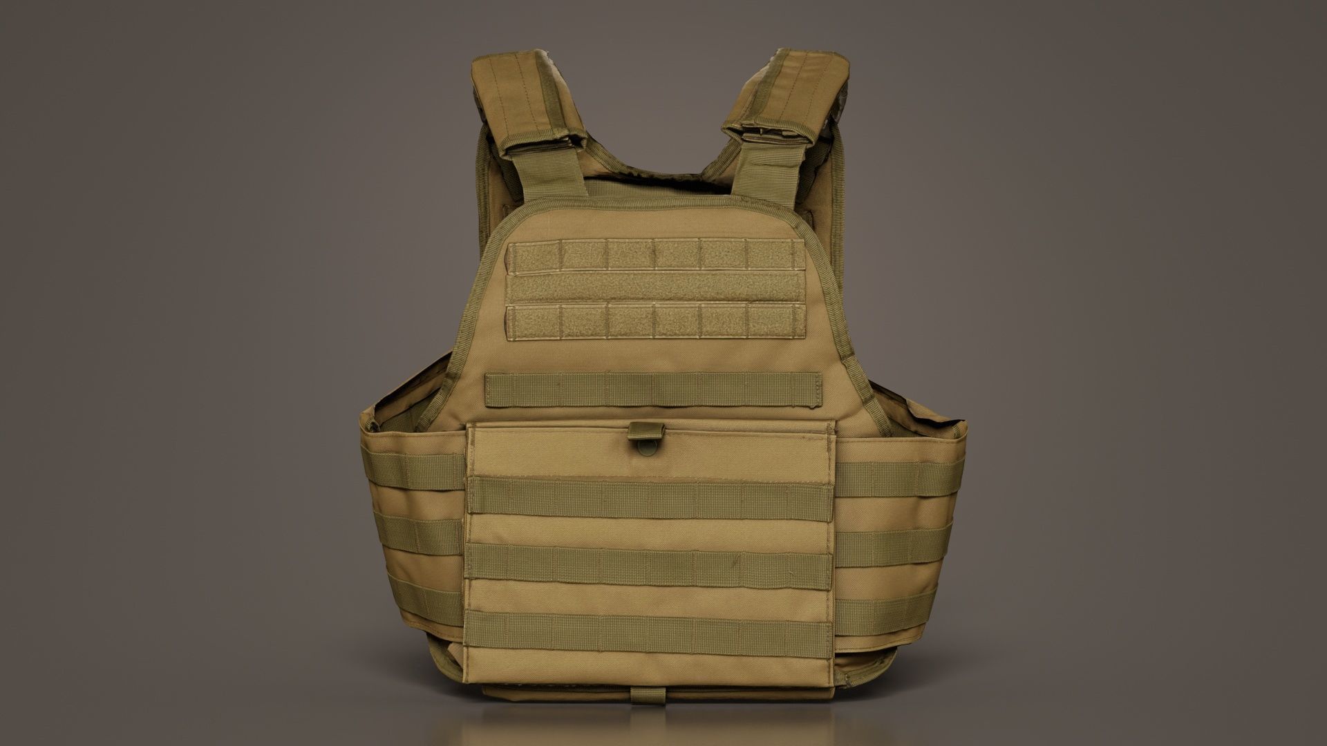 Bulletproof Army Vest Low-poly 3D model_3