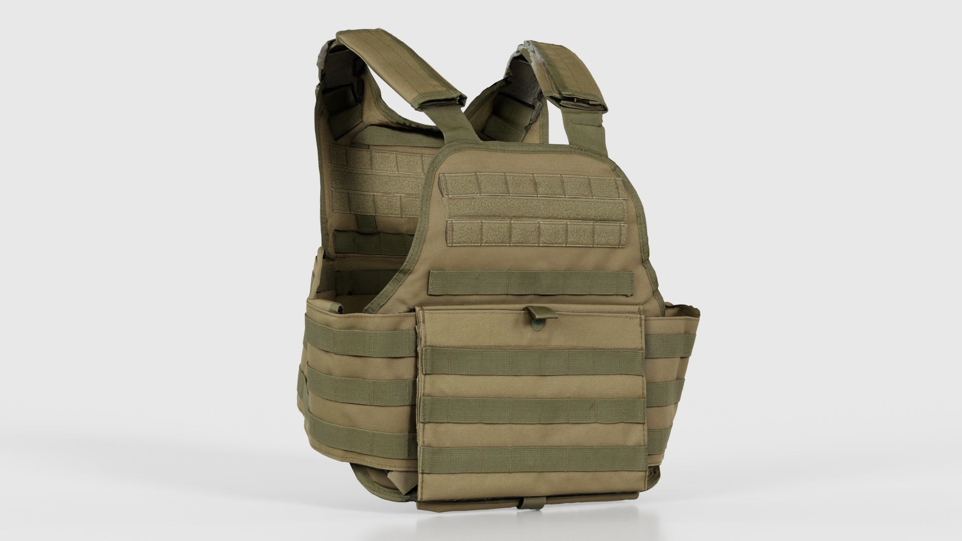 Bulletproof Army Vest Low-poly 3D model_16