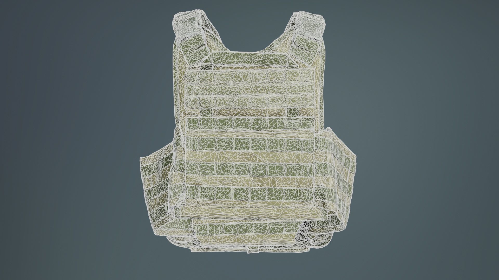 Bulletproof Army Vest Low-poly 3D model_10