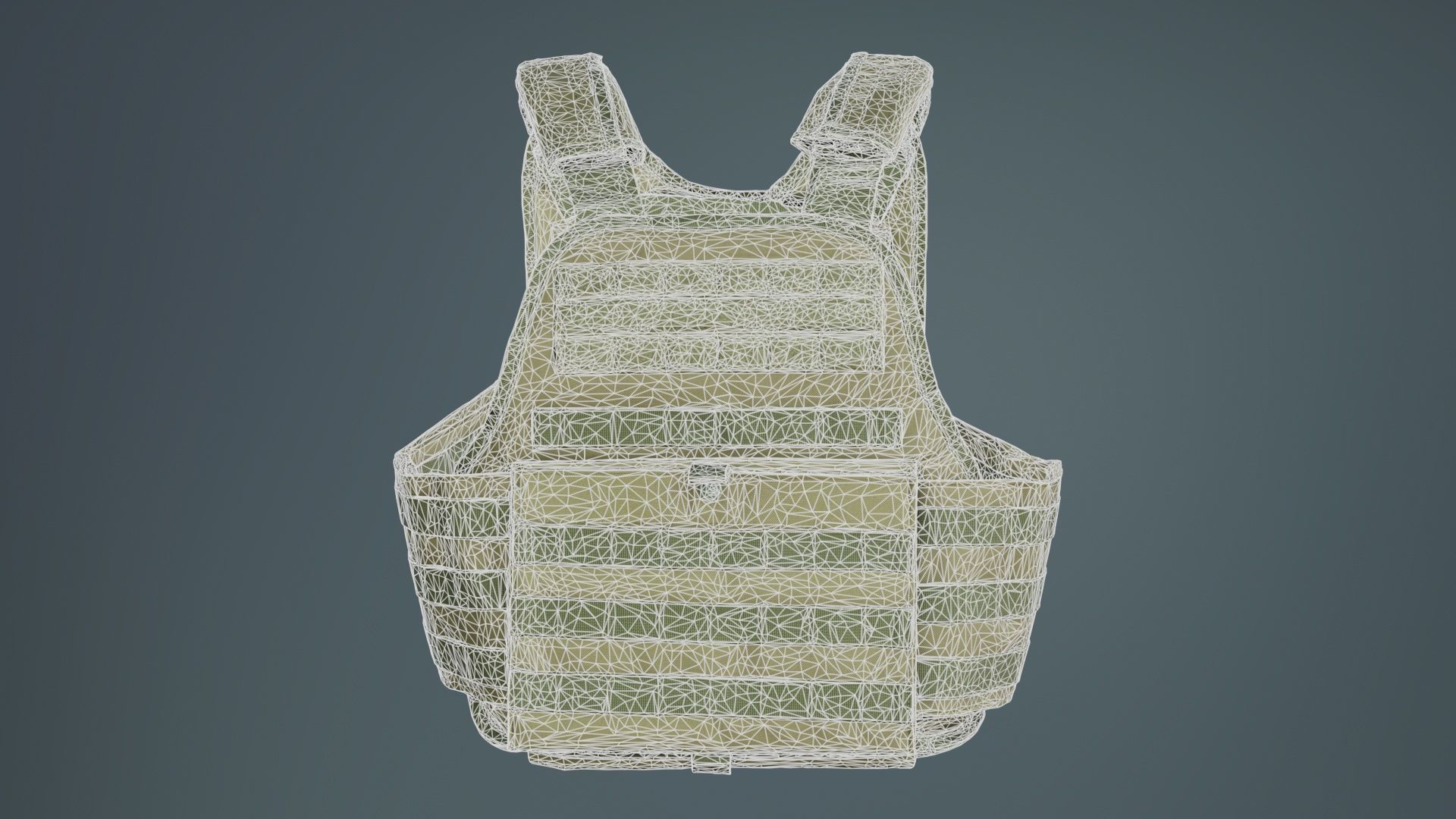 Bulletproof Army Vest Low-poly 3D model_9