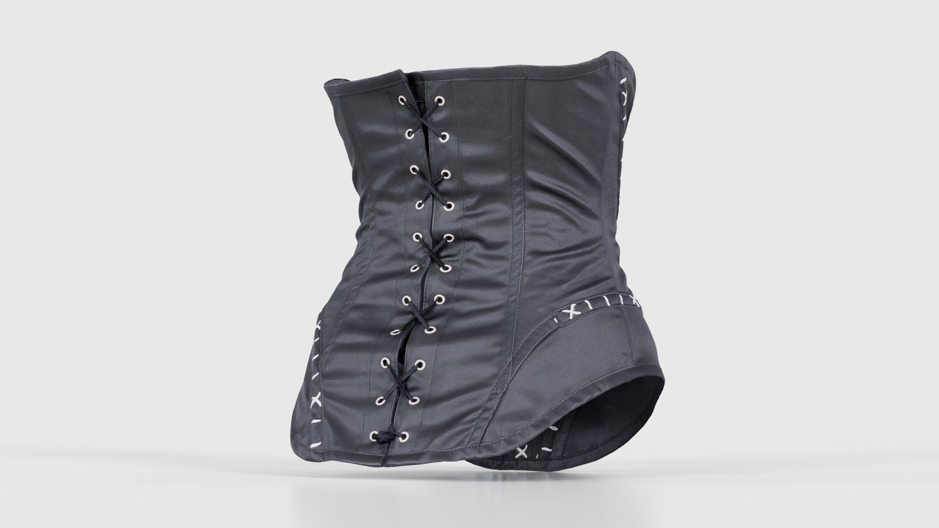 Catwoman Corset Low-poly 3D model_20