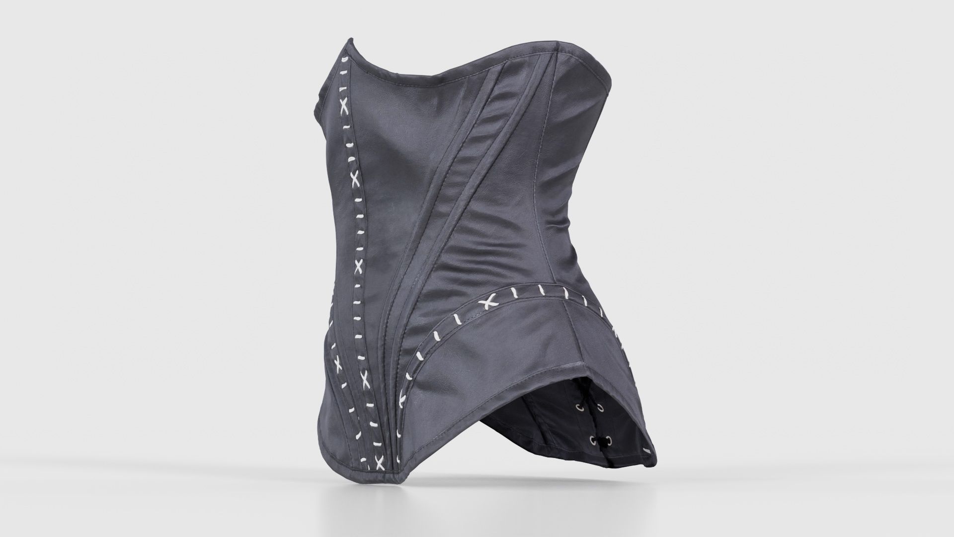 Catwoman Corset Low-poly 3D model_25