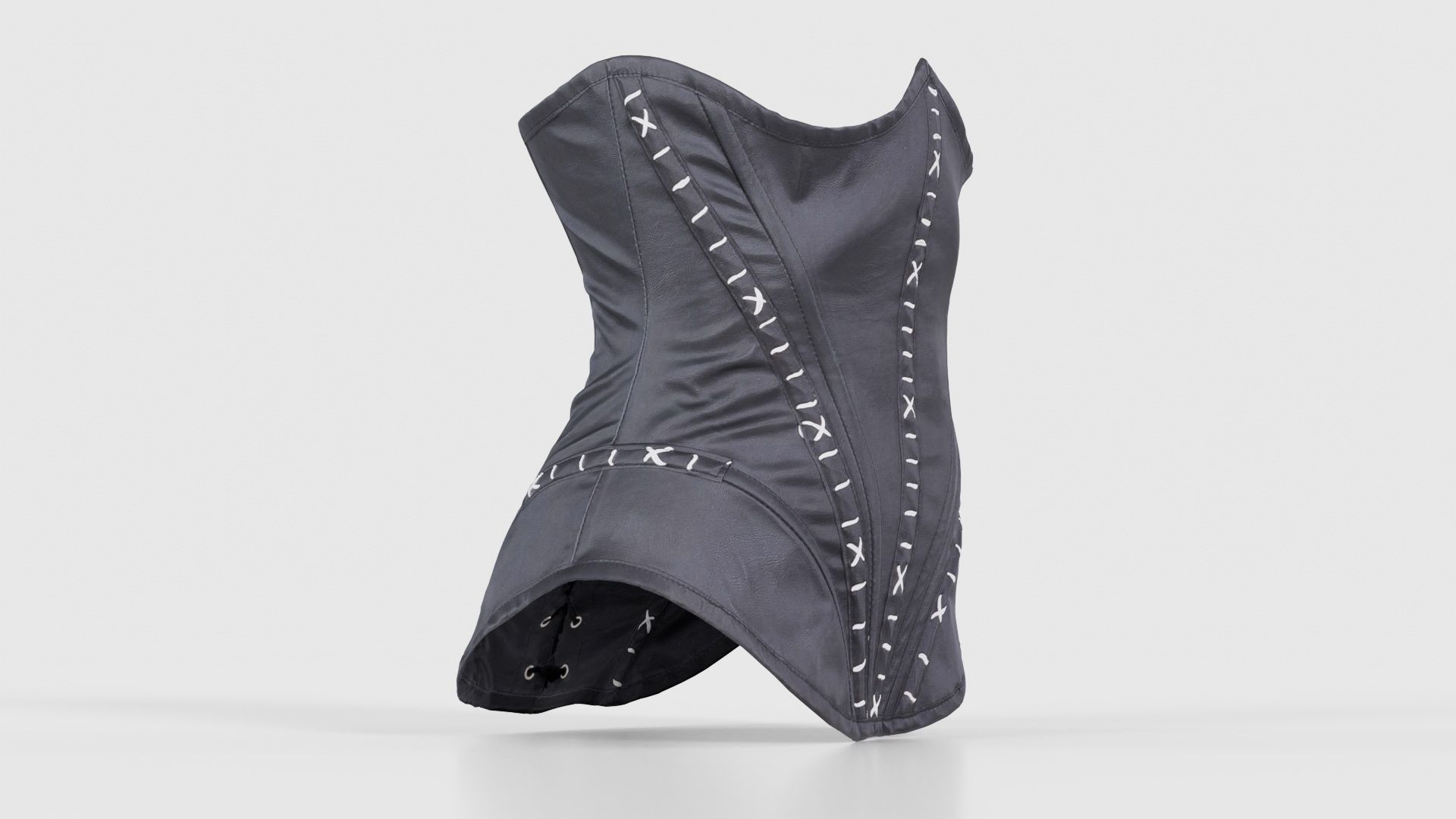 Catwoman Corset Low-poly 3D model_17