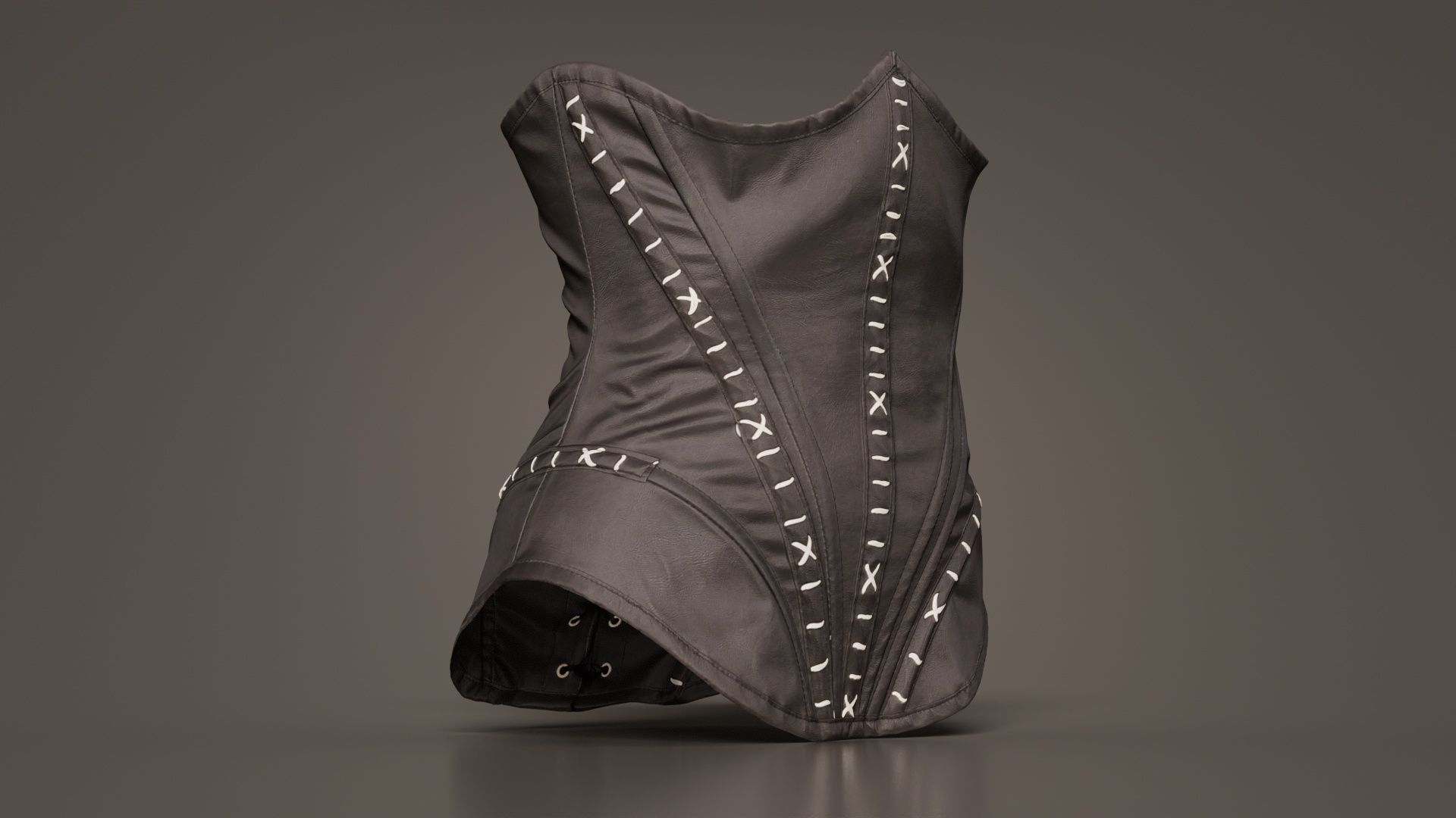 Catwoman Corset Low-poly 3D model_5