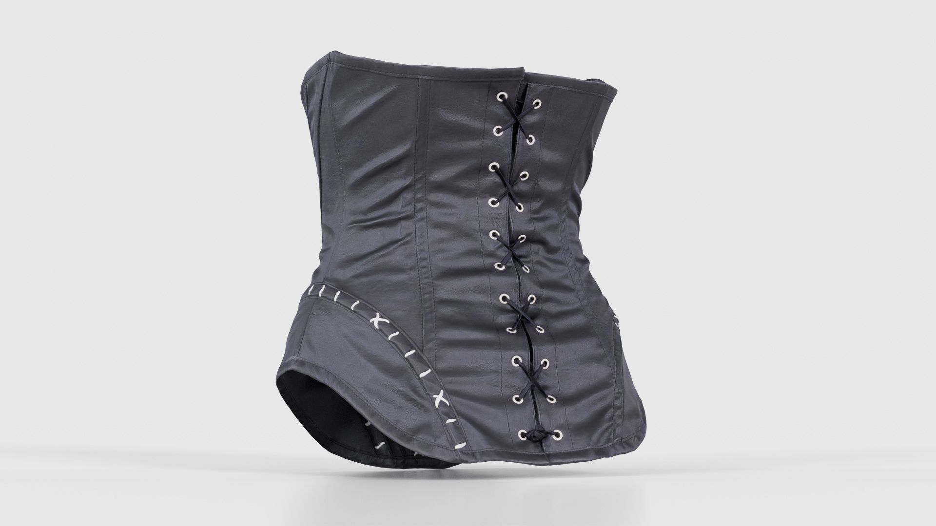 Catwoman Corset Low-poly 3D model_22