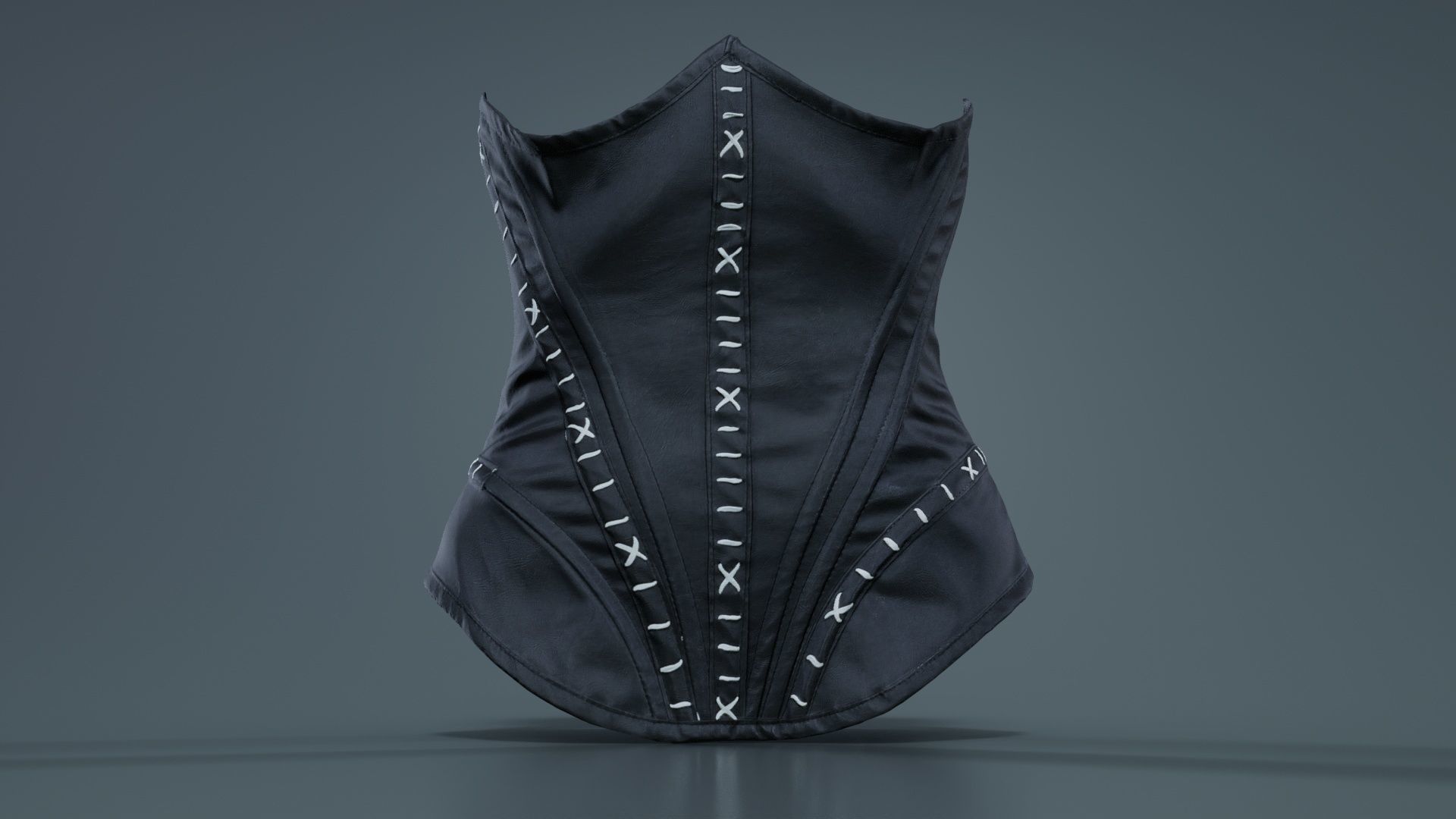 Catwoman Corset Low-poly 3D model_8